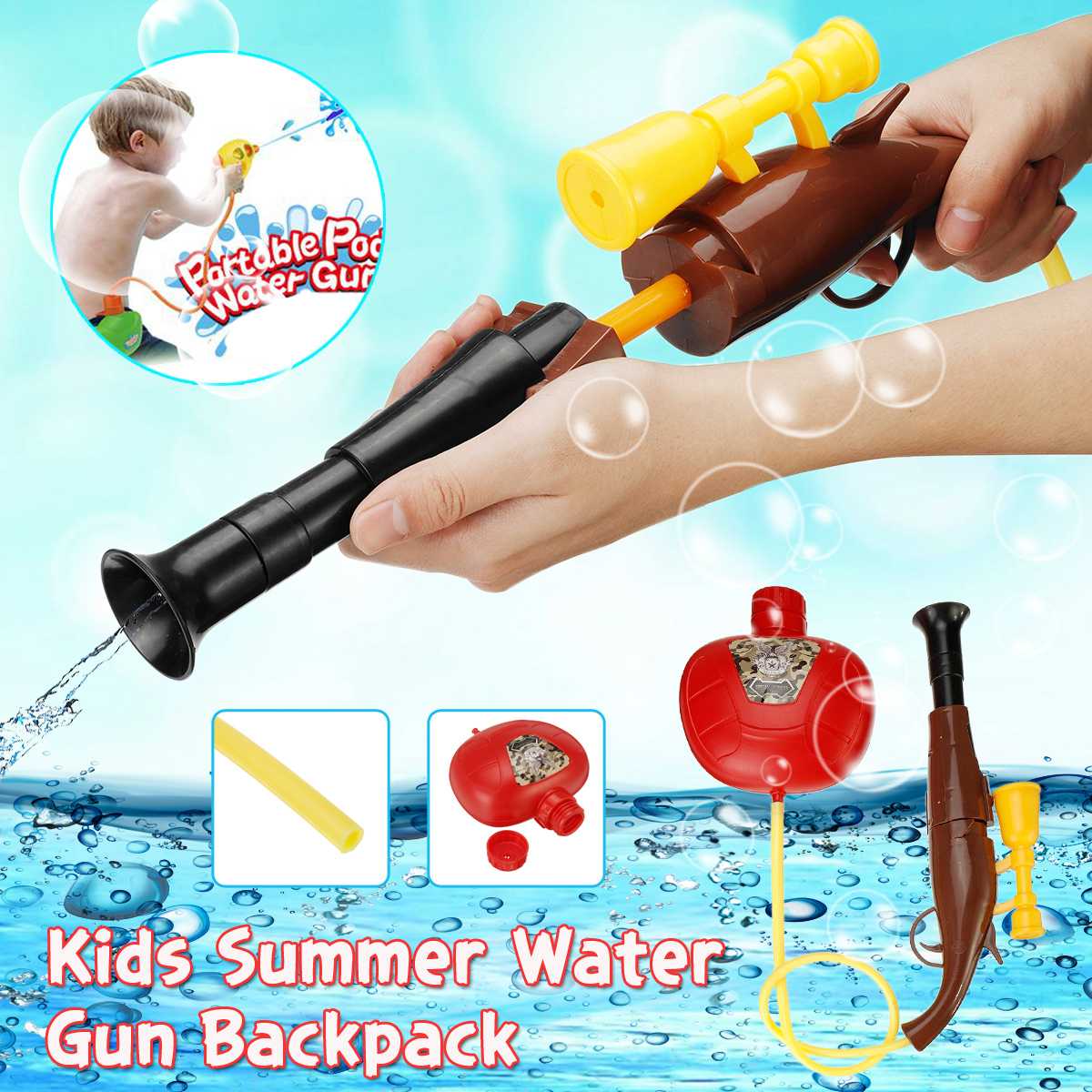 Big Tank Summer Water G un Fireman Backpack Water G un Large Water Squirt For Beach Lake Swim Children