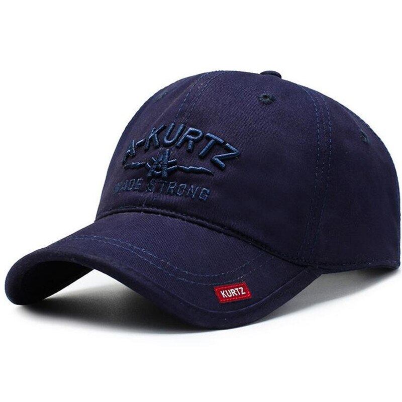 Lente Baseball Cap Vintage Geborduurde Voorzien Zonnehoed Vrouwen Mannen Outdoor Reizen Vissen Zonnebrandcrème Hoed Brief Pet: Marineblauw