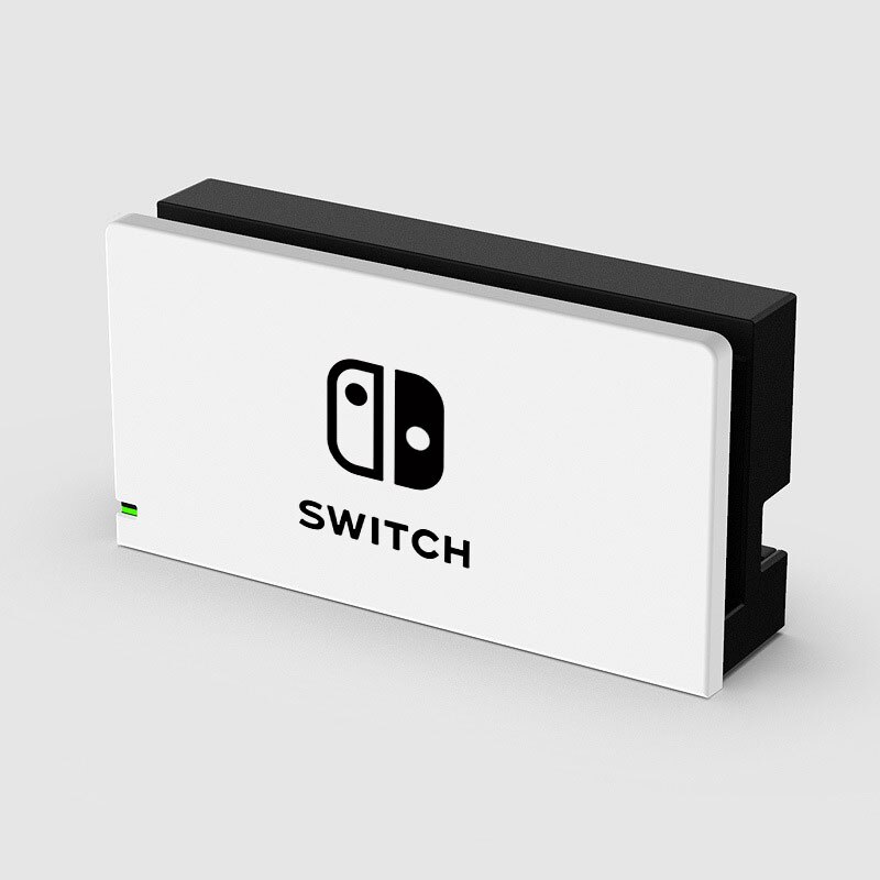 Dekorative Vorderen Platte Schutzhülle Für Nintendo Schalter TV Lade Dock Station Basis Süßigkeiten Farbe Ersatz Frontplatte Fall: White Logo