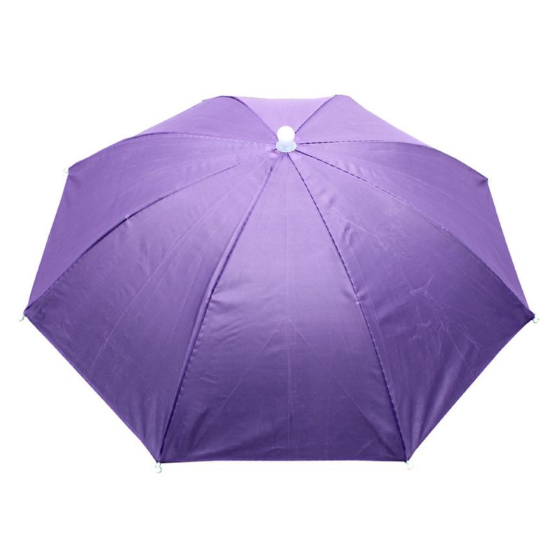 Doven håndfri paraply elastisk pandebånd iført hat paraply solrig regn fiskeri paraply hat plukning te hat paraply: -en