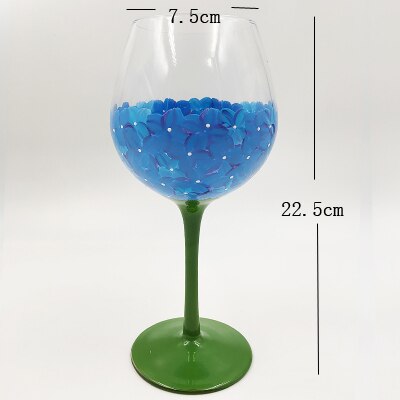 Interessant Blei-frei Gemalt Rotwein Tasse Hand gemalt becher Wein glas Cocktail glas Runde tassen Bar Hotel Party Getränk: A17
