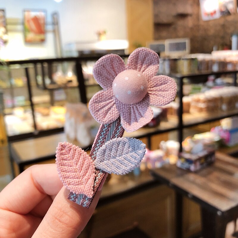 6 Stks/set Mooie Haaraccessoires Voor Kids Kinderen Roze Kant Bal Bloem Haarspelden Meisjes Prachtige Ster Dier Haar Clip Hoofddeksels