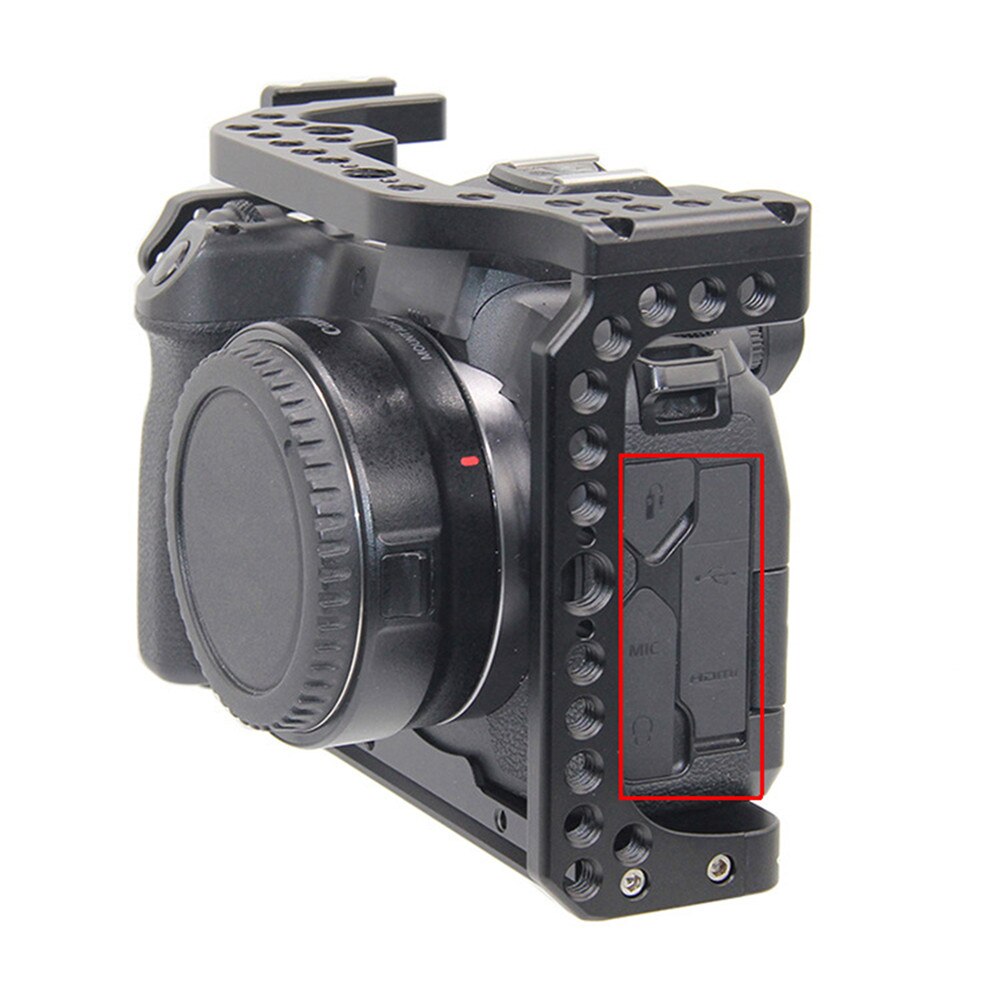 Couvercle de protection caméra Cage pour Canon EOS R w/coldsabot 3/8 1/4 trous de filetage Arca Swiss plaque de dégagement rapide accessoires de caméra