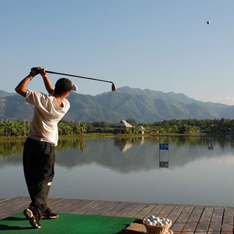 Pelota flotante de Golf para deportes al aire libre, 2 capas de larga distancia, cuando se coloca en el agua no se hunde, 1 pieza