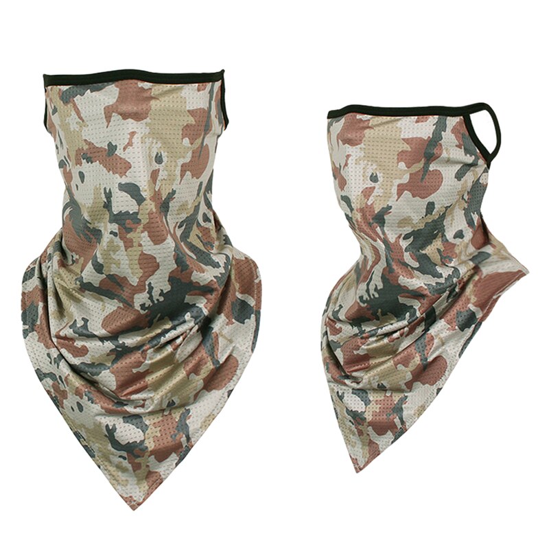 Triangle Ice Silk Scarf Casual Triangle Scarf Neck Gaiter Camouflage Printed Scarves For Adults: Mud Tactics