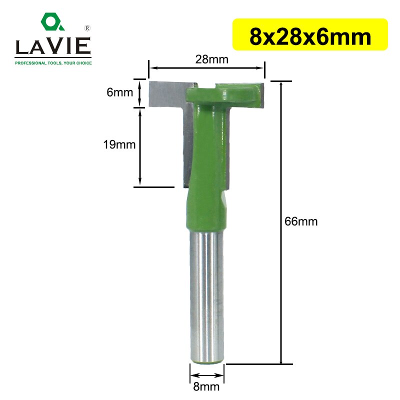 LAVIE 8mm Shank T-Slot Router Bit Milling Straight... – Vicedeal