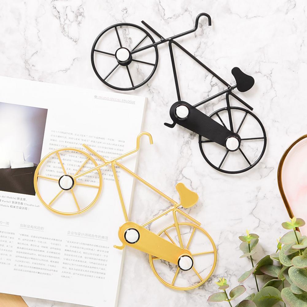 Gouden Fiets Vorm Muur Haken Decoratieve Haken Muur Art Decor Ijzeren Deur Haak Thuis Organizer Sleutelhouder Hoed Tas Haak hanger