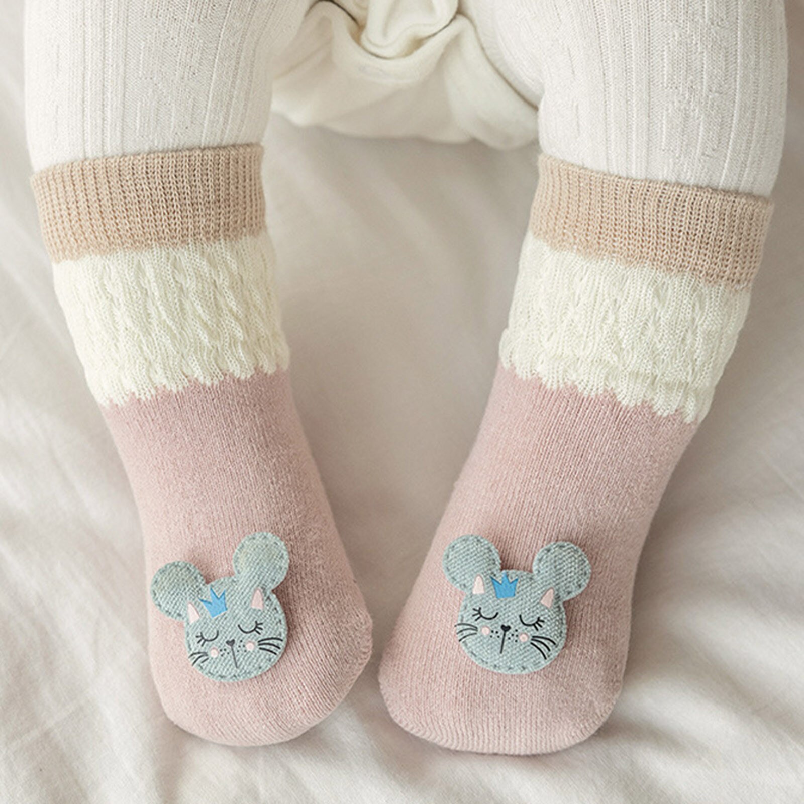 Dessin animé souris imprimer enfants chaussettes infantile bébé garçons filles respirant anti-dérapant chaussettes coton doux printemps été Auttumn bébé chaussettes