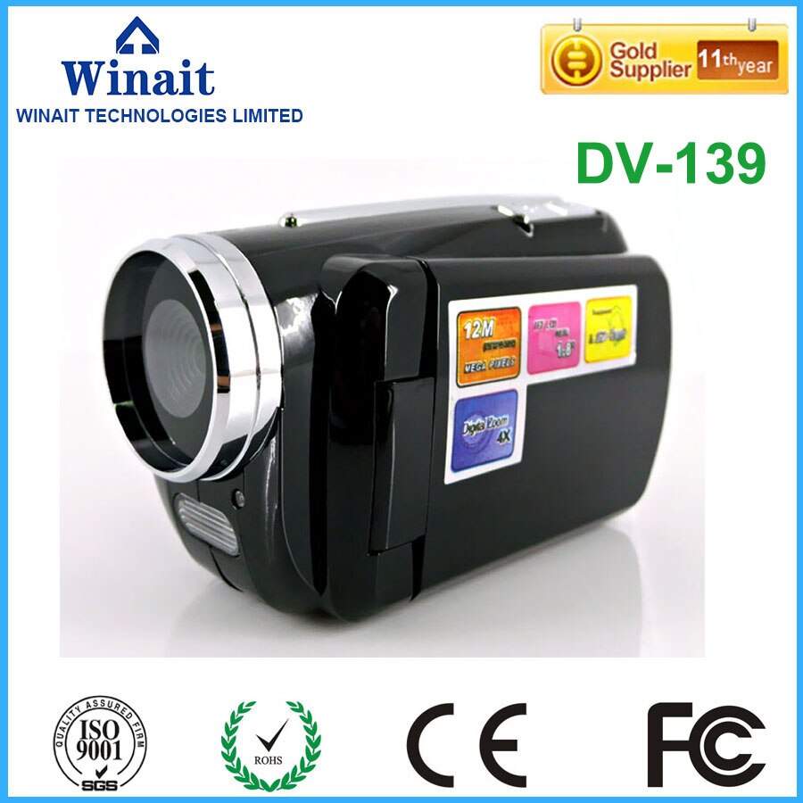 style cheap camcorder 1.8"LCD screen 4x digital zoom foto camera LED light flash digital video camera with 32GB memory