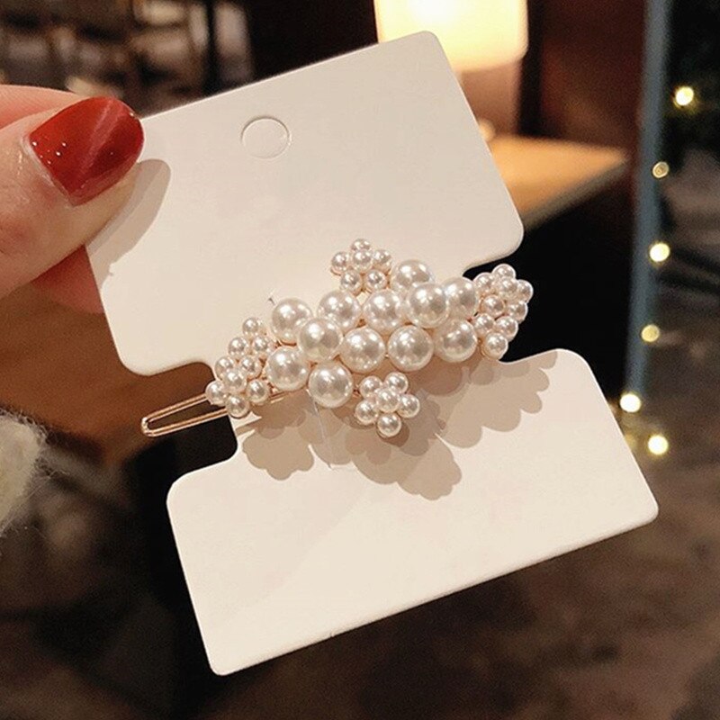Vrouwen Imitatie Parels Haar Clips Hoofddeksels Haarspelden Haarspeldjes Lichtmetalen Bb Hairgrip Meisjes Haar Accessoires