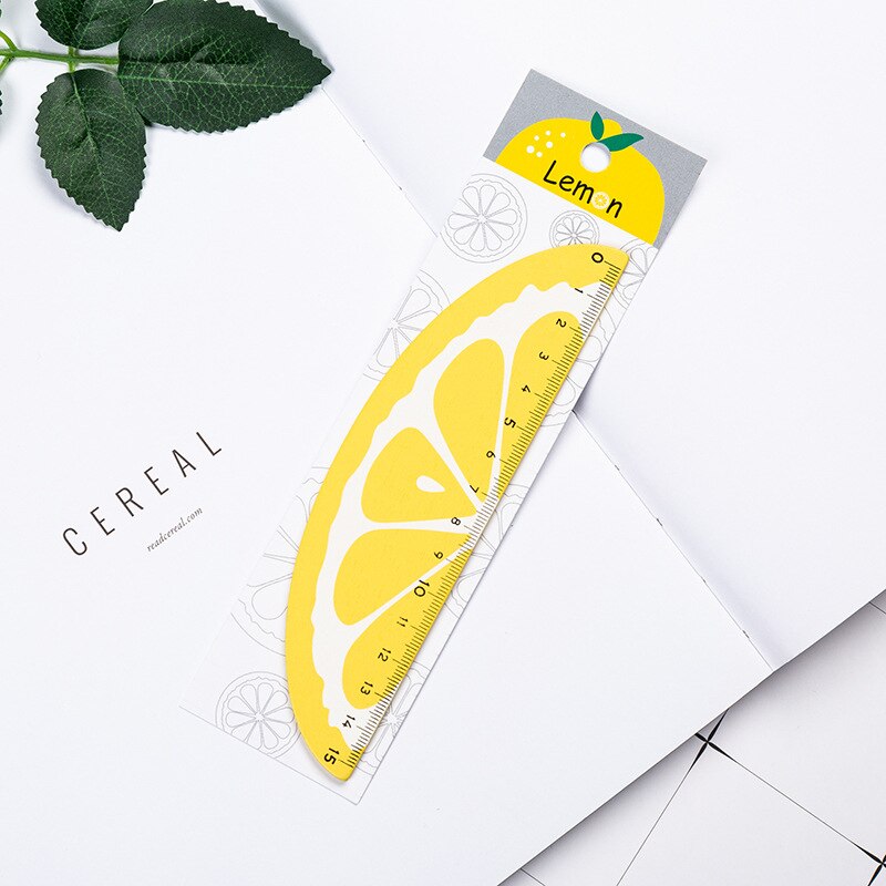 Tecknad frukt apelsin vattenmelon citron linjal mäta rak linjal verktyg reklampapper: 04