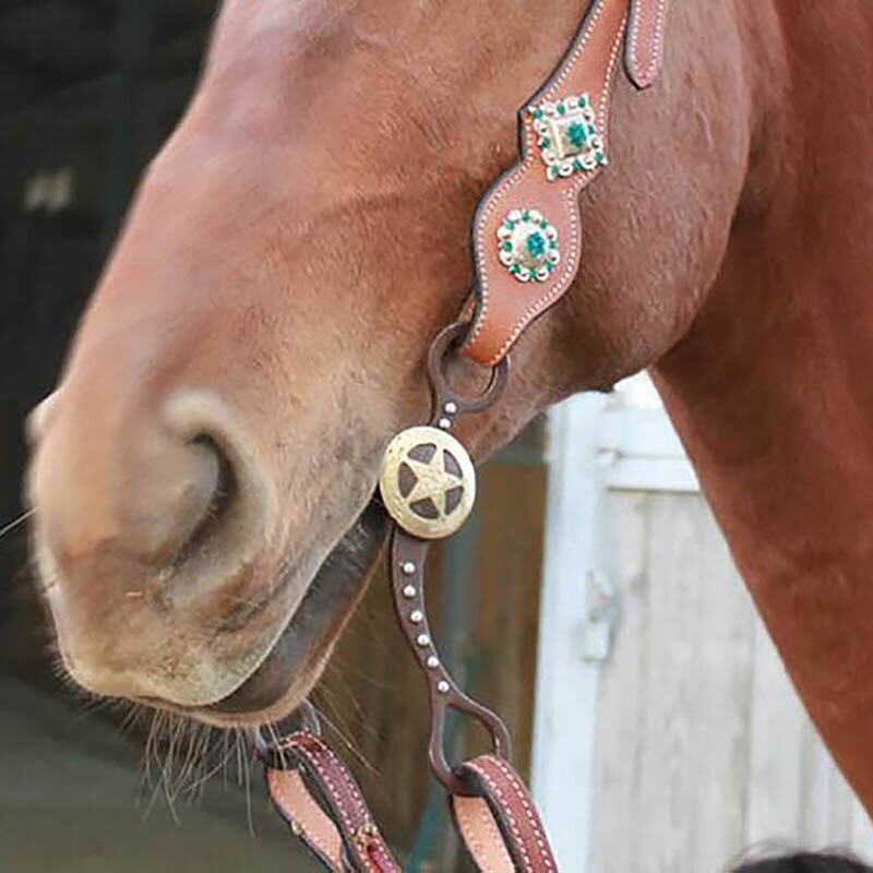 Horse Mouth Loose Bit Horse Mouth Piece SS Jointed Mouth Antique Western Bit With GS Trims Equipment