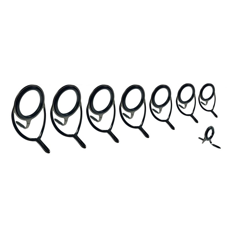 75Pcs Fishing Rod Guide Tips Repair Kit 8 Size Carbon Ceramic Ring Diy Eye Set Rod Rebuilding Sea Spinning Casting Rod Replaceme