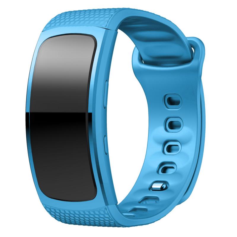 Per Samsung Gear Fit 2 Pro SM-R360 Watch Band Compatibile Per Samsung Gear Fit 2 Pro di Silicone Del Cinturino di Vigilanza di Forma Fisica fascia 95 + 88 millimetri: sky blue