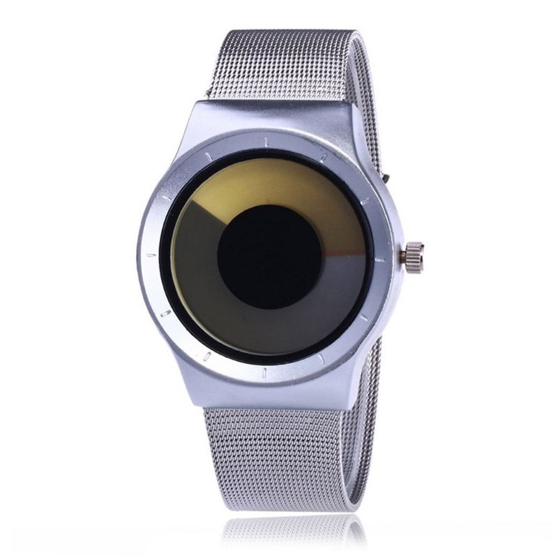 Creatieve Swirl Pointerless Horloge Lichtgevende Eenvoudige Unisex Student Waterdichte Mode Trend Horloge