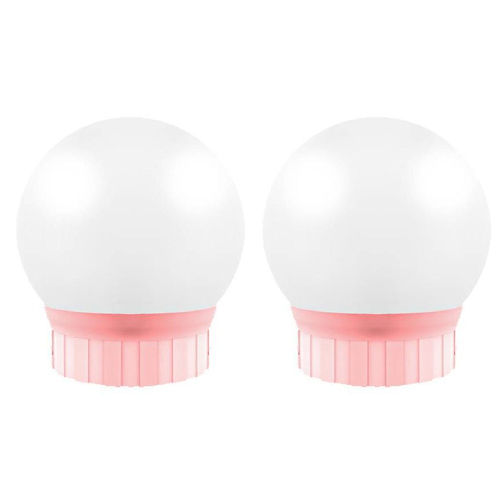 LED 12V Makeup Mirror Light Bulb Hollywood Vanity Lights Stepless Dimmable Wall Lamp 6 10 14Bulbs Kit for Dressing Table: pink 2pcs