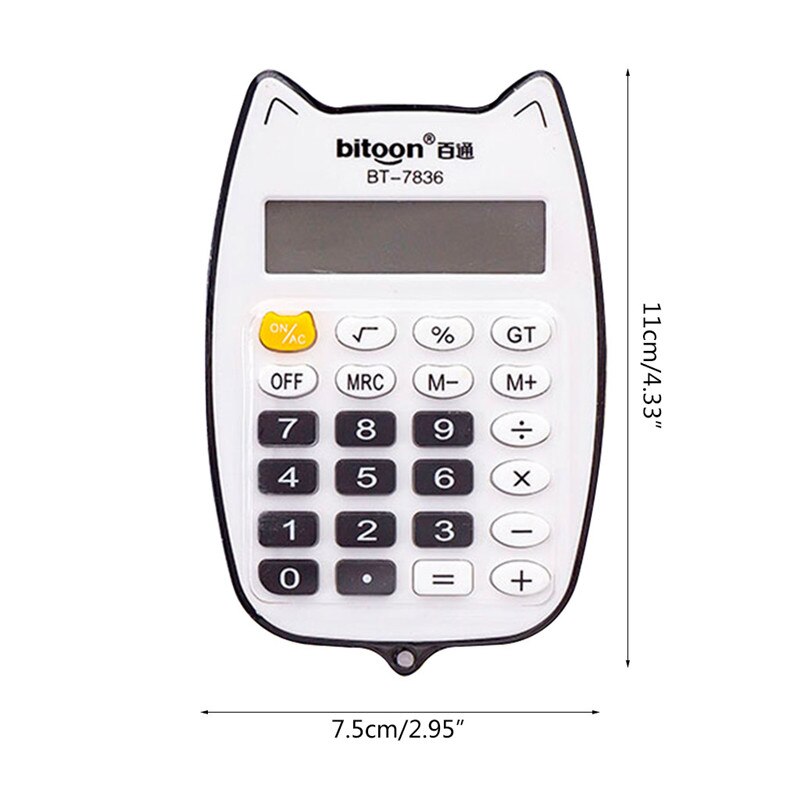 Cartoon Digital Scientific Calculator Mini Desktop Calculator with LED Display Handheld Desktop Calculator for Office Student