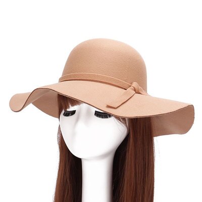 Sombrero de ala ancha para mujer, sunora fedora de bolos para adultos, retro, Chapeu, Sombrero, placa flexible de lana de imitación, gorila,: 3