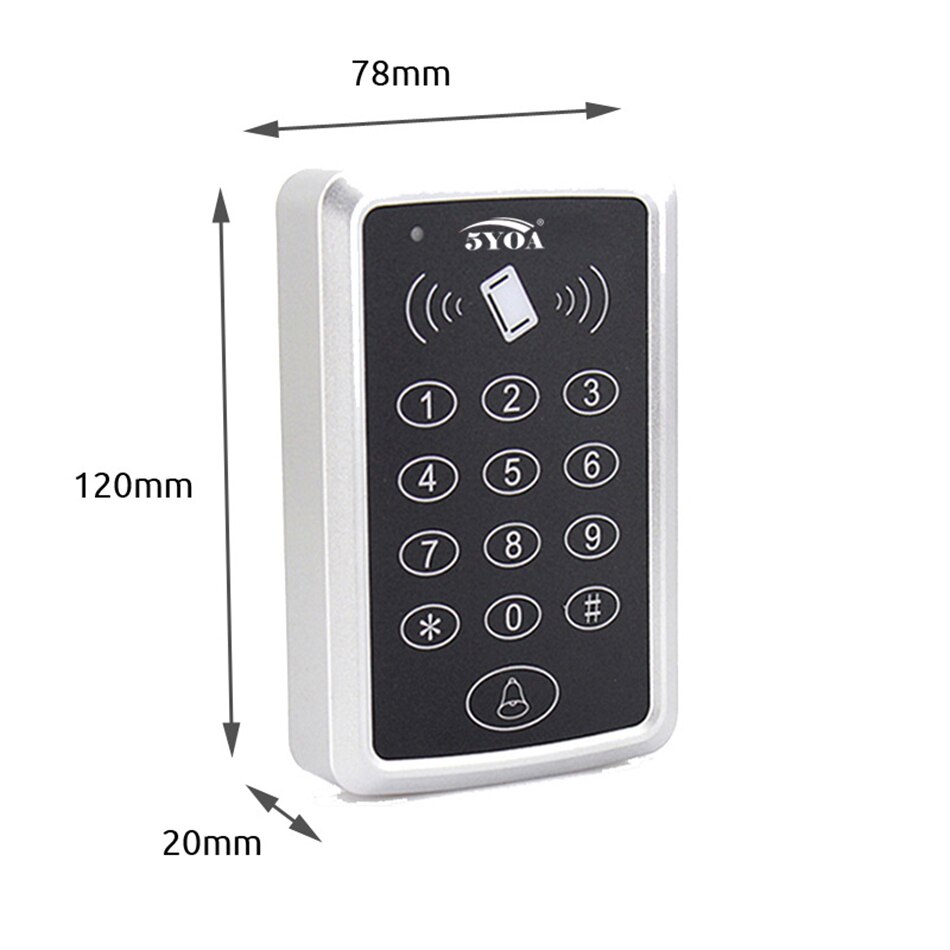 ID/IC Access Control Door Card Wiegand Reader Access Control Keypad WG26 Output RFID Key Card Controller Digital Password Unlock