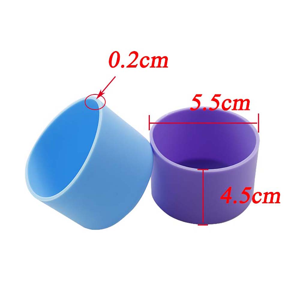 5.5cm Water Cup Mat Silicone Thermos Coasters 55mm Cup Bottom Ring Wear Resistant Shatter Resistant Bottom Cover Coaster