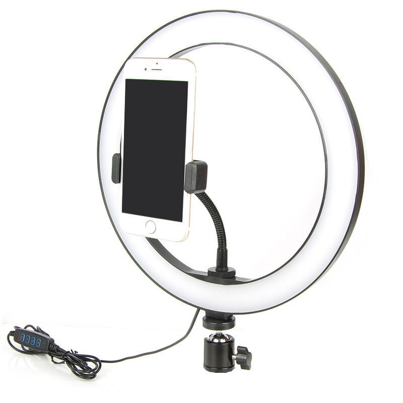 Lampada anello di Luce Video 26 centimetri Dimmable HA CONDOTTO Selfie Anello di Luce Photography Luce Con Il Treppiedi/Microfono Per Il Trucco Video in diretta Youtub