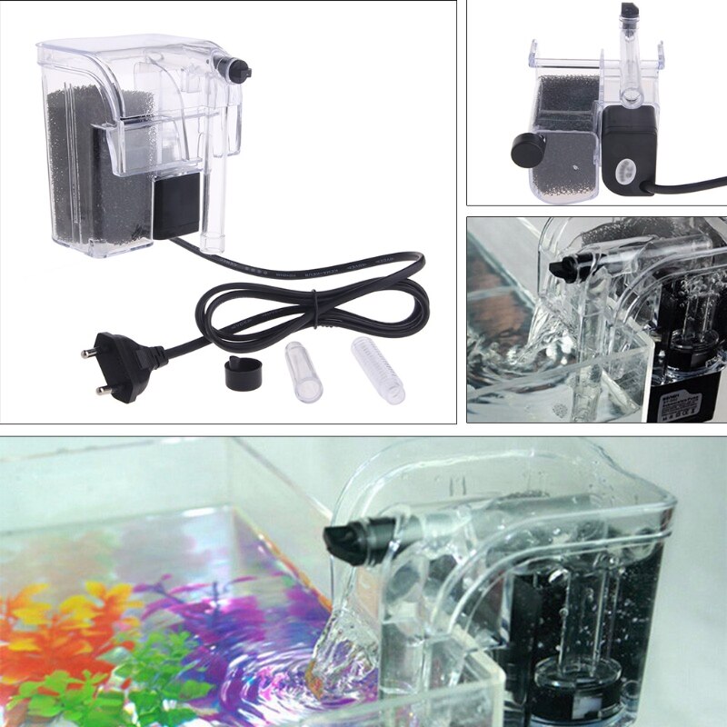 Waterval Hangen Op Externe Zuurstof Pomp Water Filter Voor Aquarium Fish Tank