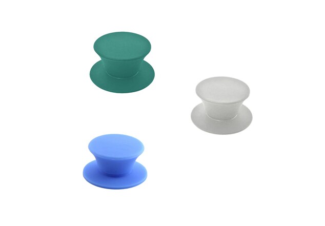 Pot Deksel Knop Siliconen Universele Pot Handvat Vervanging Keuken Kookgerei Cover Knoppen Voor Pan Deksel 3 Pcs: blue grey green