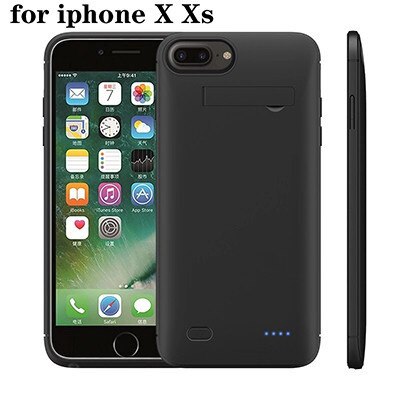 Leioua-funda para cargador de batería de 5200mah para Iphone 6, 6s, 7, 8, batería externa, 6200mah, para Iphone X, Xr, Xs, Max: for iPhone X  XS