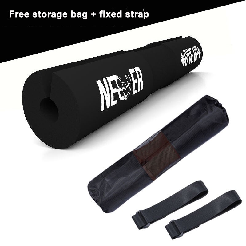 Schaum Hantel Schulter Pad Hocken Gewichtheben Gepolsterten, ÜSpund Bar,Pad-für Bar, griff Fitnessstudio Griff, hüfte Stößt 45*9cm, freies Schiff: Schwarz