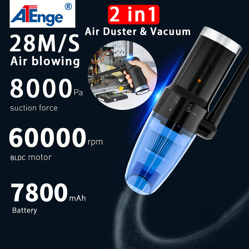 Cordless AIR Duster, Replacement for Compressed Spray Gas Cans, Rechargeable Blower for Computer, Keyboard and Electronics Clean: green