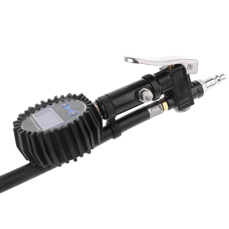 Digital dækpumpe med manometer 200 psi luftpatron til lastbil/bil/cykel