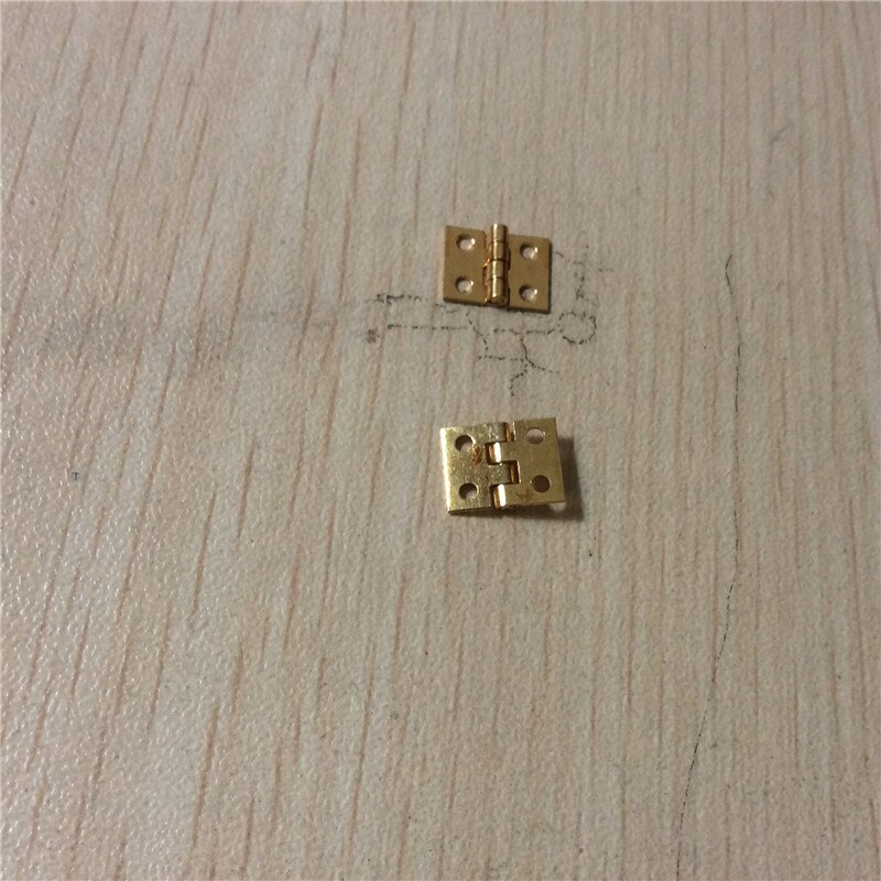 Brass Mini Hinge Decor Door Hinges Wooden Jewelry Box Hinge Fittings for Furniture Hardware+Nail,10*8mm,10Pcs