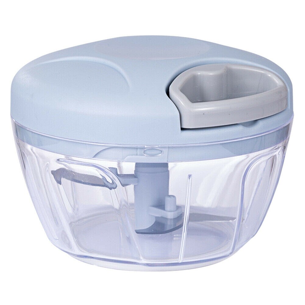 Manual Food Grinder Fruits Vegetable Cutter Mixer Shredder Kitchen Food Chopper Mincer MU8669: Blue-Small