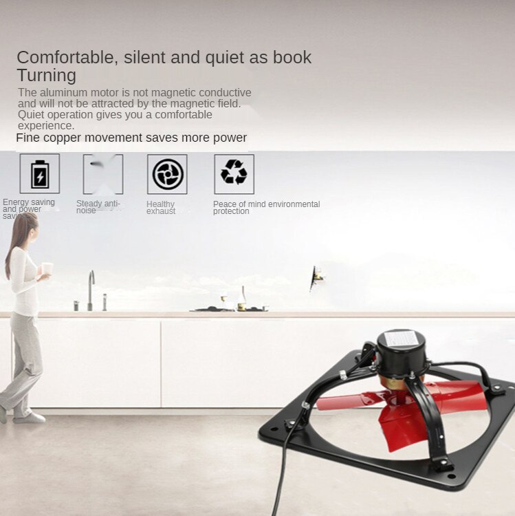 8/10 ''Uitlaat Ventilator Muur Ventilator Lucht Ventilator Industriële Duct Krachtige Ventilator Venster Ventilatie Voor Keuken Metalen Extractor