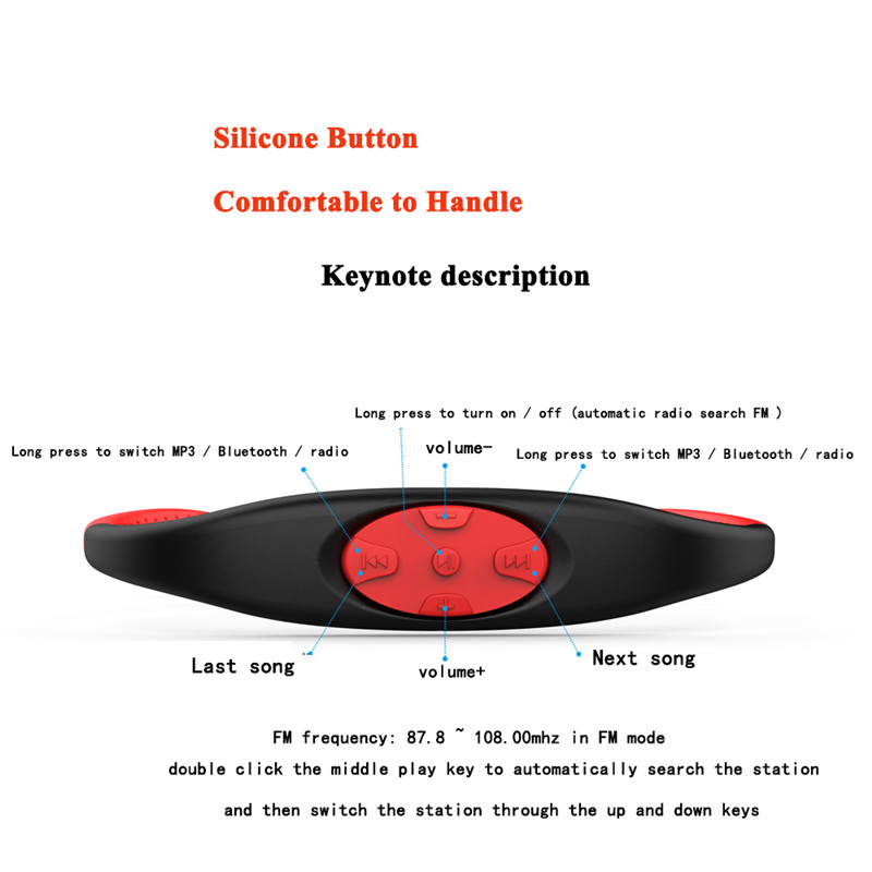 2022 KyK-168 Plus Bluetooth Headset Stereo IPX8 Waterproof Mini Sports Wireless Headset Supports WMA, MP3, WAV, APE