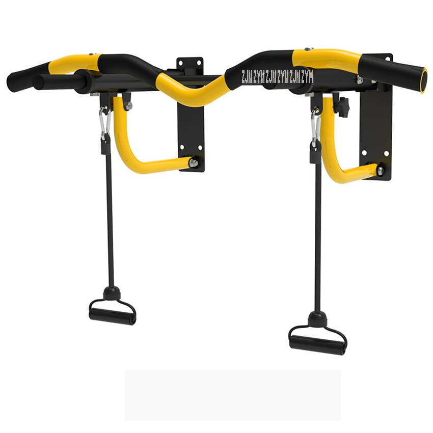 YT301 Indoor Rekstok Multifunctionele Pull Up Apparaat Staal Pijp Muur Chin Up Bar Enkele En Parallel Bar Fitnessapparatuur: YELLOW
