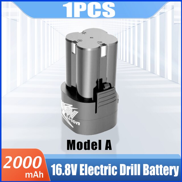 16.8V 2000mAh Lithium Rechargeable Battery For Cordless Screwdriver Household Power Tools 18650 Hand Electric Drill Batteries: Model A 1PCS