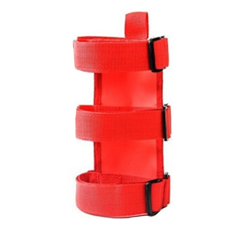 Car Roll Bar Fire Extinguisher Holder Car Accesses Fire Extinguisher Mount Strap: Red