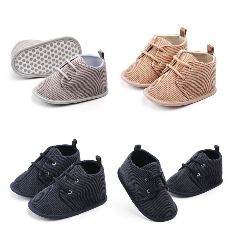 Infant Baby Boys Lace Up Crib Shoes Ankel Boots Casual Prewalker Baby Casual Shoes