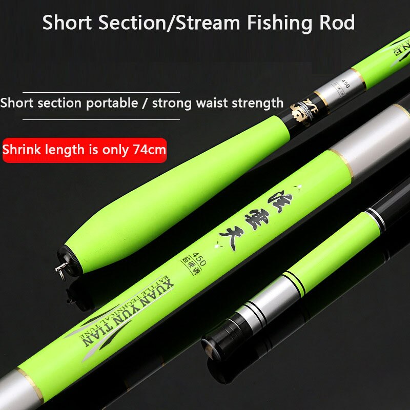 Short Section Fishing Rod 3.6/4.5/5.4/6.3/7.2M Fishing Rod Hand Rod Carbon Brook Flow Fishing Rod Fishing Gear