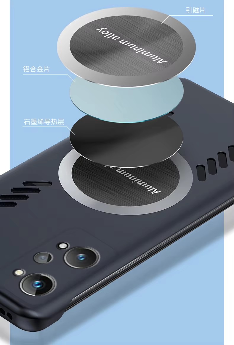 Schutzhülle aus robustem pc mit wärmeableitung für oppo realme gt neo 3 3t 2 2t 5 , auch für oppo realme  gt 2 Profi  gt2 geeignet.