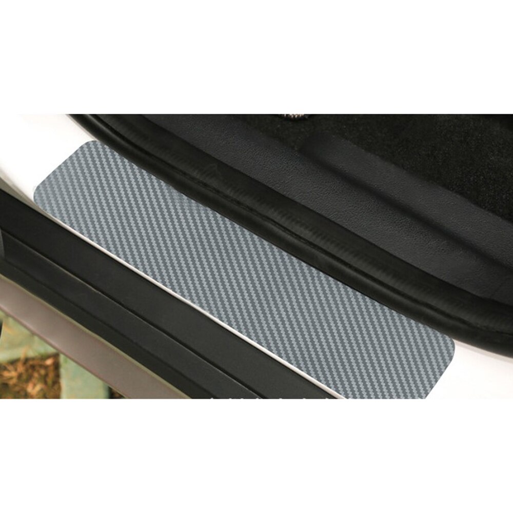 3D carbon fiber Car Stickers Door Sill Pedal Protective Replacement Universal Auto 4Pcs