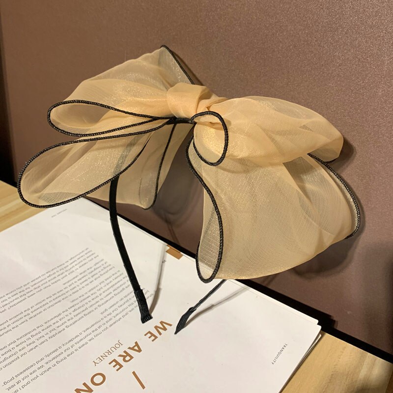 Organza diademas para el pelo anudado cintillo, joya para el pelo bisel turbante las mujeres las niñas accesorios para el pelo de arco cabeza de aro