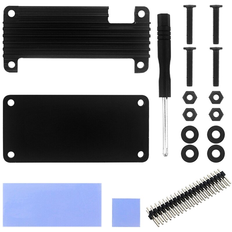 Aluminium Case + Pin Header Schroevendraaier Passieve Koeling Enclouse Voor Raspberry Pi: Black line