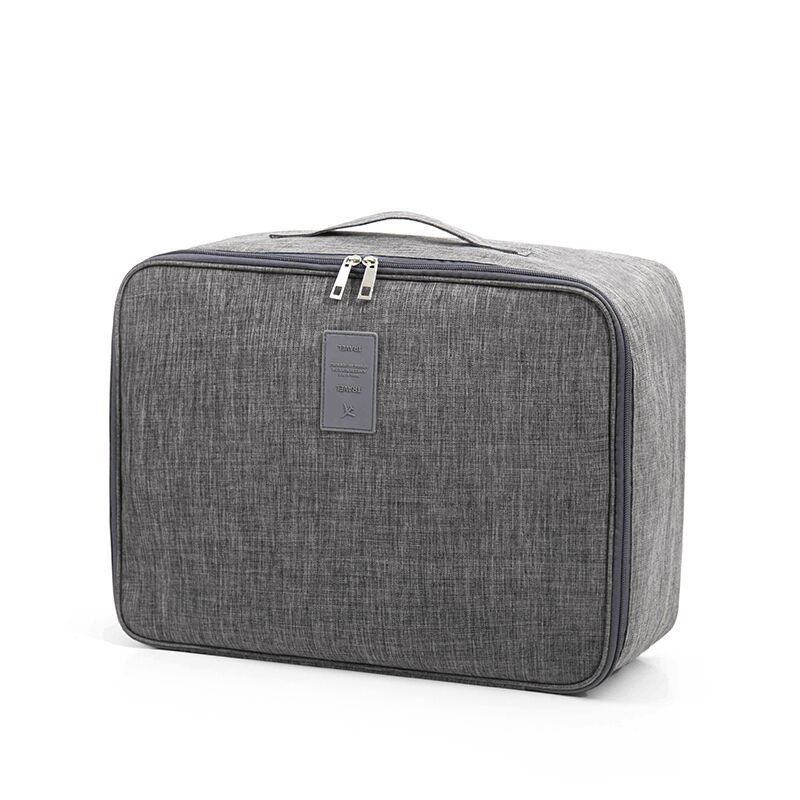 Cationic Fabric Waterproof Travel Bag Large Capacity Weekend Bag Double Layer Beach Bag Portable Duffle Bags Packing Cubes: gray