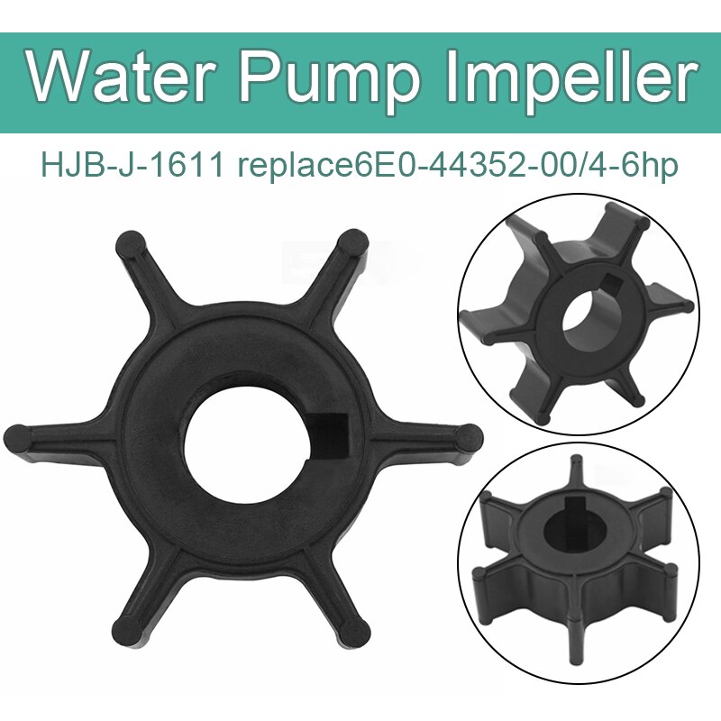 Waterpomp Rubber Impeller HJB-J-1611 Vervangen 6E0-44352-00/4-6HP Buitenboordmotor 6 Blades Boot Onderdelen & Accessoires