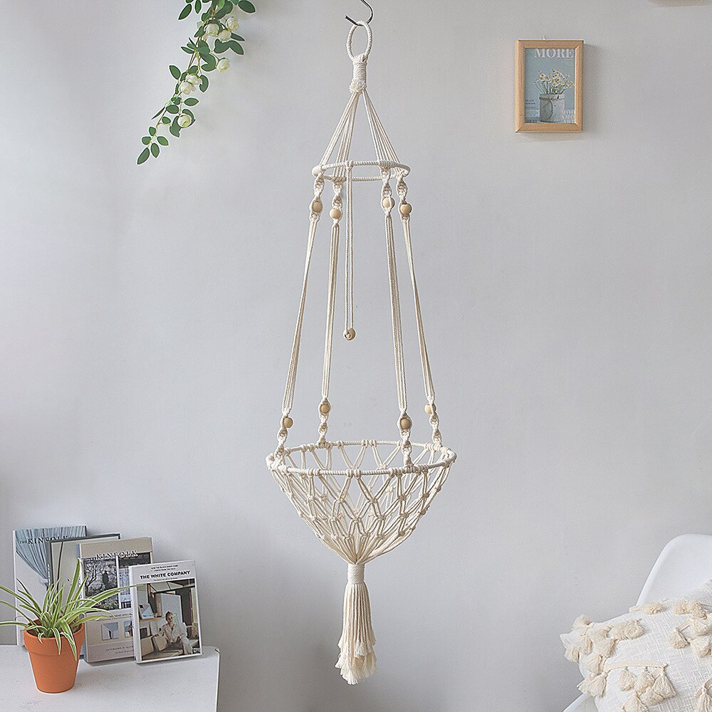 Macrame Handgemachte Webart Hängematte Für Katze Und Kleine Haustier Dekoration Hängen Zauberstab Schaukel Baumwolle Netz Tasche Bett Boho Hause Haustier Nest Dekor