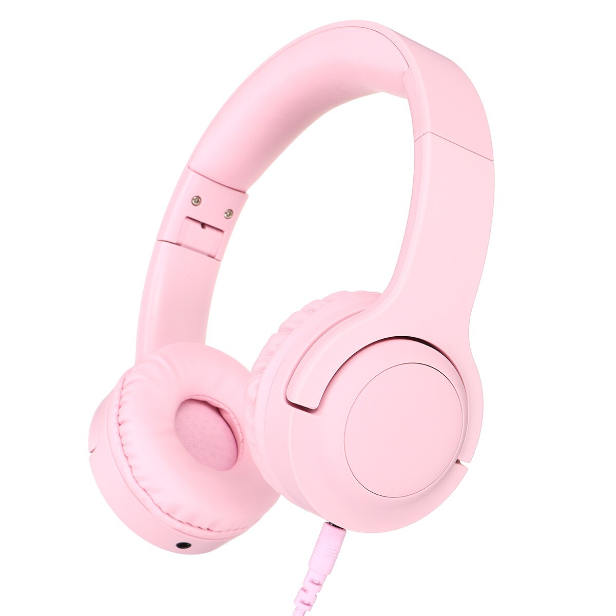 Kids Headphones Head-mounted Children Safe Volume Noise Cancelling Foldable Stereo 93dB 3.5mm Headsets for Phone: Pink