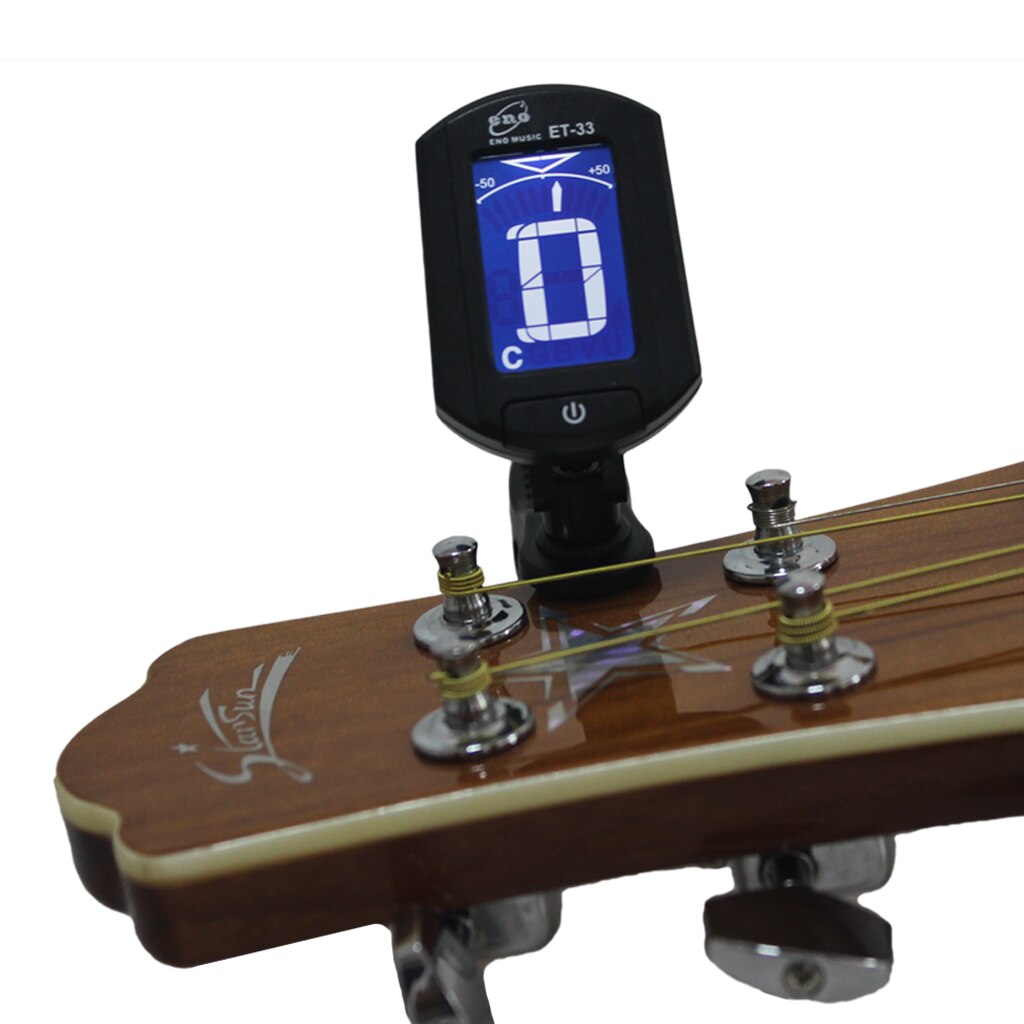 Accordeur de guitare NAOMI ENO ET-33 Mini accordeur LCD numérique clipsable pour guitare chromatique basse violon ukulélé pièces et accessoires de guitare
