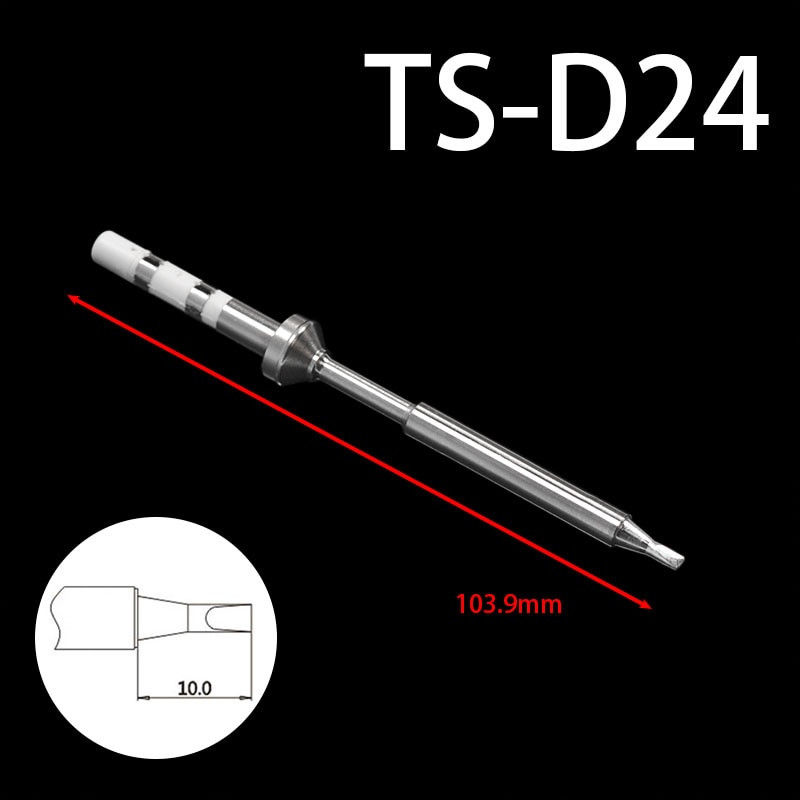 opprinnelig headd erstatning loddetips til  ts100 smarte digitale lcd elektriske loddebolter ts -b2 ts-bc2 ts-c4 ts-d24 7 slagg Tips: D24